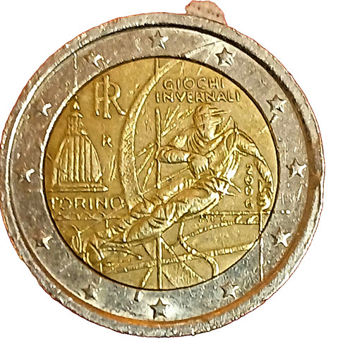 Moneta euro giochi invernali - 2,