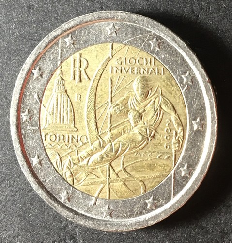 Moneta euro giochi invernali - giochi,
